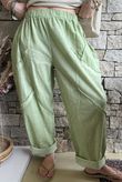 Rustic Nature Linen Blend Barrel Pant Washed Lawn